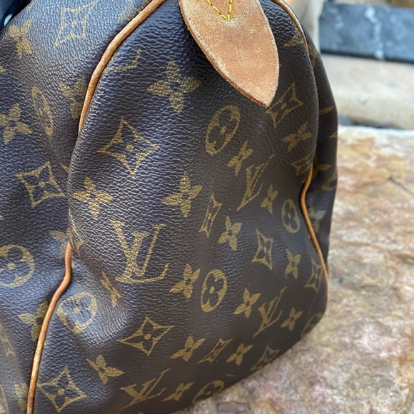 Auth Louis Vuitton speedy 35 rare scarf monogram bag showstopper ❤️❤️ - Picture 4 of 10